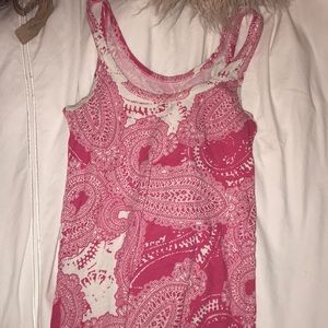 Banana republic pink and white tank